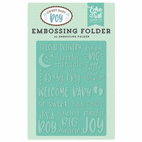 Echo Park - Sweet Baby Boy Collection - Embossing Folder - Special Delivery