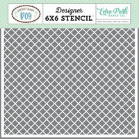 Echo Park - Sweet Baby Boy Collection - 6 x 6 Stencil - Simple Plaid