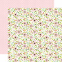 Echo Park - Sweet Baby Girl Collection - 12 x 12 Double Sided Paper - Baby Floral