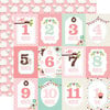 Echo Park - Sweet Baby Girl Collection - 12 x 12 Double Sided Paper - Month Cards