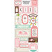 Echo Park - Sweet Baby Girl Collection - Chipboard Stickers - Phrases