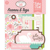 Echo Park - Sweet Baby Girl Collection - Ephemera - Frames and Tags