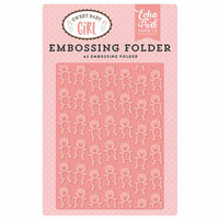 Echo Park - Sweet Baby Girl Collection - Embossing Folder - Teddy Bear