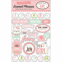 Echo Park - Sweet Baby Girl Collection - Enamel Words and Phrases