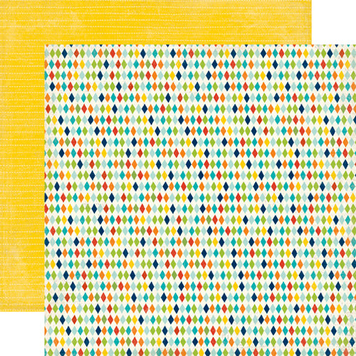 Echo Park - Scoot Collection - 12 x 12 Double Sided Paper - Scoot Argyle