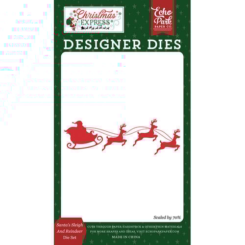 Echo Park - Christmas Express Collection - Designer Dies - Santa'S Sleigh And Reindeer