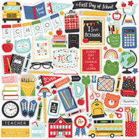 Echo Park - I Love School Collection - 12 x 12 Cardstock Stickers - Elements