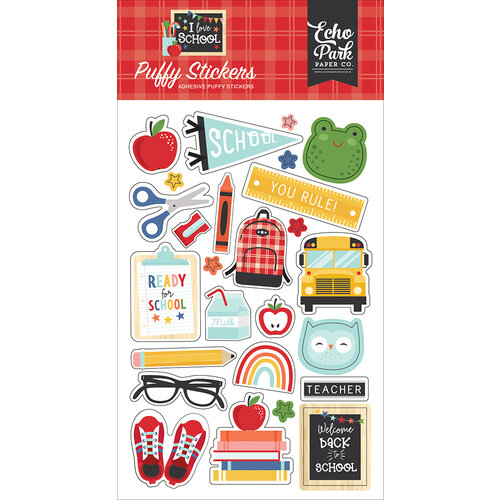 Echo Park - I Love School Collection - Puffy Stickers
