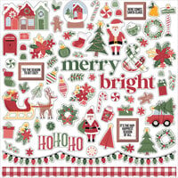 Echo Park - Santa Claus Lane Collection - Christmas - 12 x 12 Cardstock Stickers - Elements