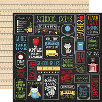 Echo Park - School Rules Collection - 12 x 12 Double Sided Paper - School Is Cool