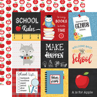 Echo Park - School Rules Collection - 12 x 12 Double Sided Paper - 4 x 4 Journaling Cards