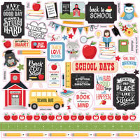 Echo Park - School Rules Collection - 12 x 12 Cardstock Stickers - Elements