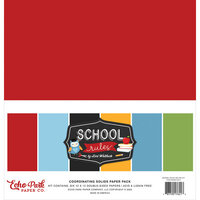 Echo Park - School Rules Collection - 12 x 12 Paper Pack - Solids