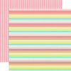 Echo Park - Sunny Days Ahead Collection - 12 x 12 Double Sided Paper - Rainbow Stripe