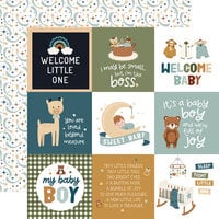 Echo Park - Special Delivery Baby Boy Collection - 12 x 12 Double Sided Paper - 4 x 4 Journaling Cards