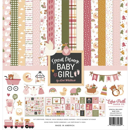 Echo Park - Special Delivery Baby Girl Collection - 12 X 12 Collection Kit
