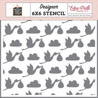 Echo Park - Special Delivery Baby Girl Collection - 6 x 6 Stencils - Special Stork Delivery