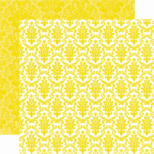 Echo Park - 5th Avenue Collection - 12 x 12 Double Sided Paper - Sequin Damask