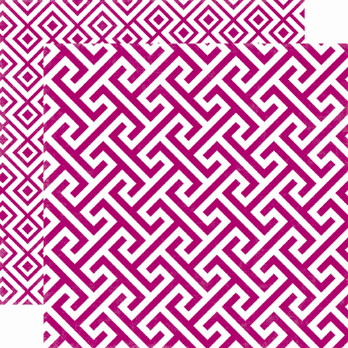 Echo Park - 5th Avenue Collection - 12 x 12 Double Sided Paper - Mulberry Geometric