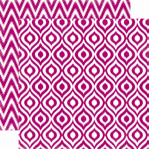 Echo Park - 5th Avenue Collection - 12 x 12 Double Sided Paper - Mulberry Ikat