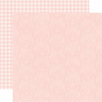 Echo Park - Runway Collection - 12 x 12 Double Sided Paper - Light Pink Damask