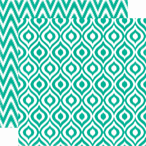 Echo Park - 34th Street Collection - 12 x 12 Double Sided Paper - Calypso Ikat