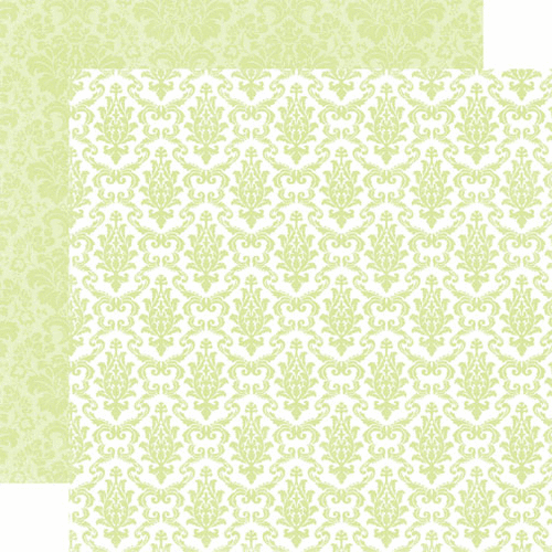 Echo Park - 34th Street Collection - 12 x 12 Double Sided Paper - Sprig Damask
