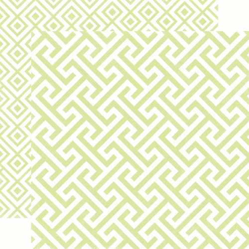 Echo Park - 34th Street Collection - 12 x 12 Double Sided Paper - Sprig Geometric