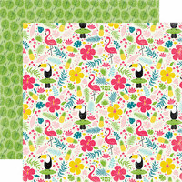 Echo Park - Summer Fun Collection - 12 x 12 Double Sided Paper - Tropical Floral