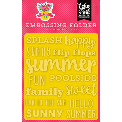 Echo Park - Summer Fun Collection - Embossing Folder - Sunny Summer