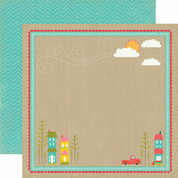 Echo Park - So Happy Together Collection - 12 x 12 Double Sided Paper - Neighborhood