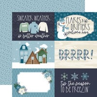 Echo Park - Snowed In Collection - 12 x 12 Double Sided Paper - 4 x 6 Journaling Cards