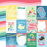 Echo Park - Sun Kissed Collection - 12 x 12 Double Sided Paper - 3 x 4 Journaling Cards