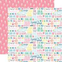 Echo Park - Sun Kissed Collection - 12 x 12 Double Sided Paper - Summer Loving