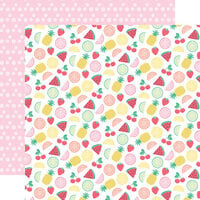 Echo Park - Sun Kissed Collection - 12 x 12 Double Sided Paper - Feeling Fruity