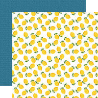 Echo Park - A Slice of Summer Collection - 12 x 12 Double Sided Paper - Lemons