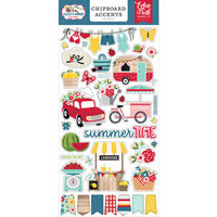 Echo Park - A Slice of Summer Collection - Chipboard Stickers - Accents