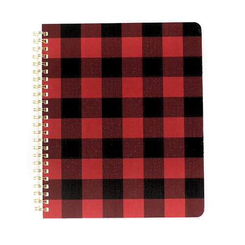 Echo Park - Spiral Notebook - 7 x 8.5 - Red Buffalo Plaid