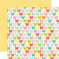 Echo Park - Spring Collection - 12 x 12 Double Sided Paper - Beaming Butterflies