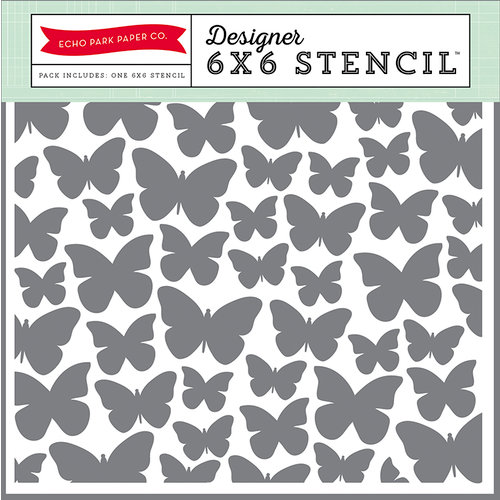 Echo Park - Spring Collection - 6 x 6 Stencil - Butterflies 1