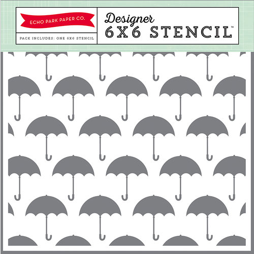 Echo Park - Spring Collection - 6 x 6 Stencil - Umbrella