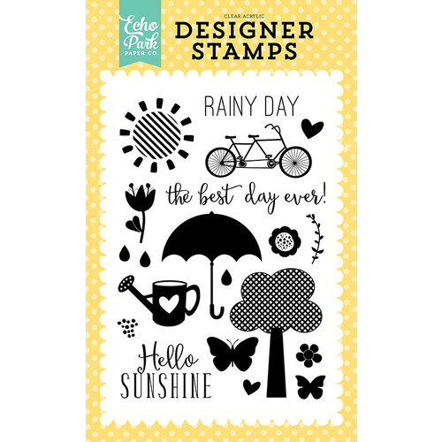Echo Park - Spring Collection - Clear Acrylic Stamps - Sunshine