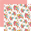 Echo Park - Summer Party Collection - 12 x 12 Double Sided Paper - Blazing Floral