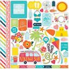 Echo Park - Summer Party Collection - 12 x 12 Cardstock Stickers - Elements