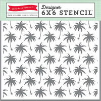 Echo Park - Summer Party Collection - 6 x 6 Stencil - Palm Trees