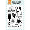 Echo Park - Summer Party Collection - Clear Photopolymer Stamps - Sunny Days
