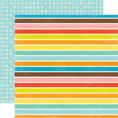 Echo Park - Splash Collection - 12 x 12 Double Sided Paper - Big Stripes