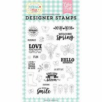Echo Park - Spring Fling Collection - Clear Photopolymer Stamps - Spring is Here