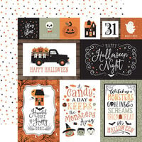 Echo Park - Spooky Collection - Halloween - 12 x 12 Double Sided Paper - Journaling Cards