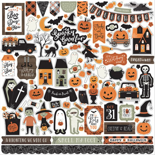 Echo Park - Spooky Collection - Halloween - 12 x 12 Cardstock Stickers - Elements